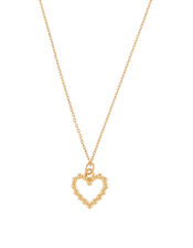 Studded Heart Pendant Necklace, , large