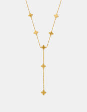 Stainless Steel Clover Lariat Necklace, , large