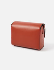 Abigail Turn Lock Cross-Body Bag , Orange (RUST), large