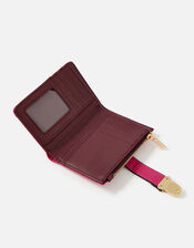Small Quilt Pushlock Purse, Red (BURGUNDY), large