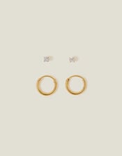 2-Pack 14ct Gold-Plated Earrings, , large