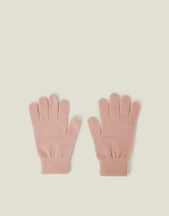 Super Stretch Touch Screen Gloves, Pink (PALE PINK), large