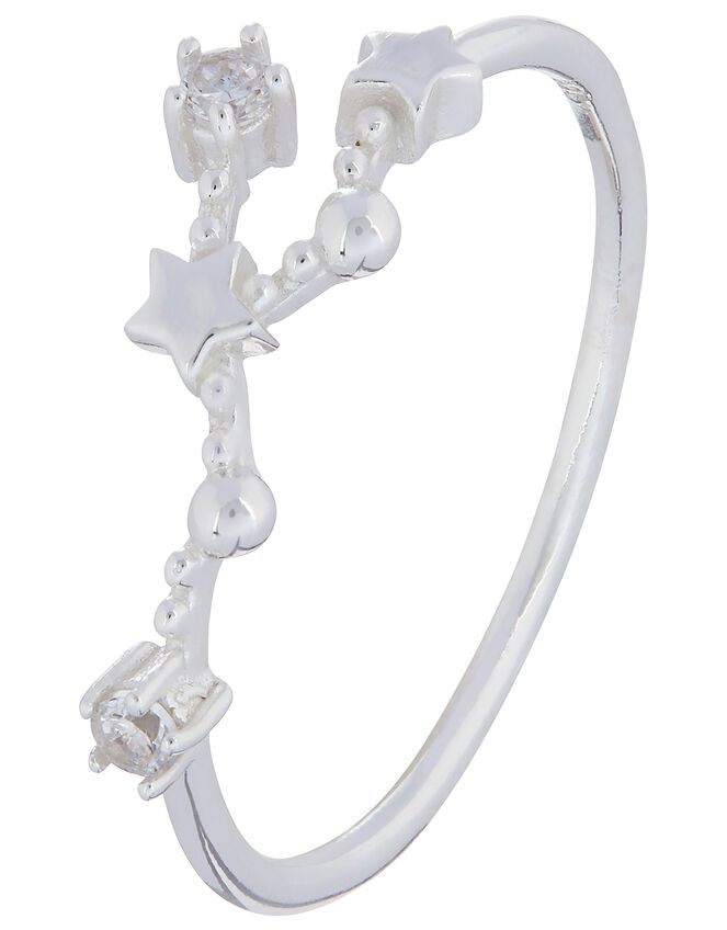 Sterling Silver Constellation Ring - Taurus, White (ST CRYSTAL), large