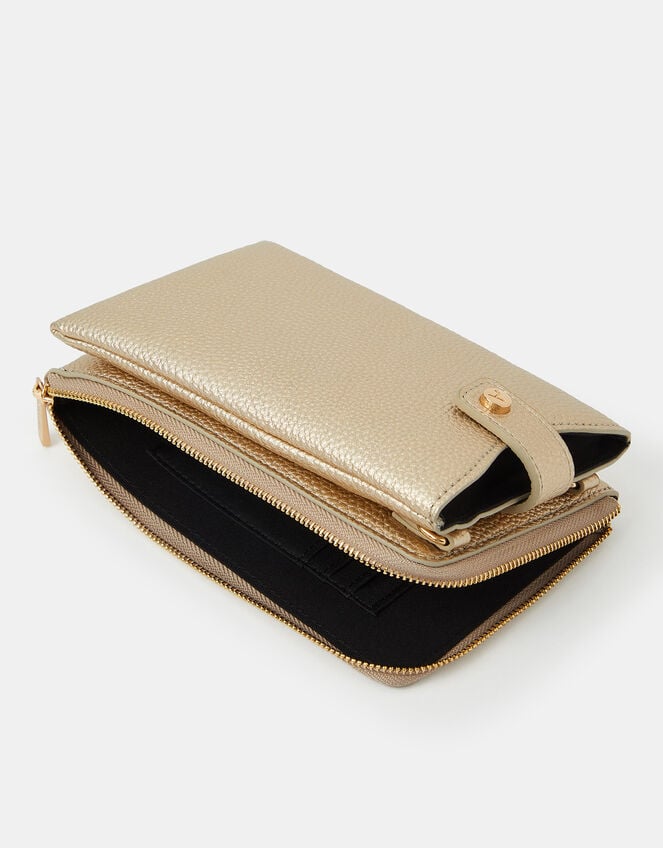 Metallic Multipocket Phone Bag, , large