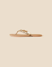 Star Embellished Sparkle Sandals, Gold (GOLD), large