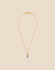 14ct Gold-Plated Lapis Lazuli Shard Pendant Necklace, , large