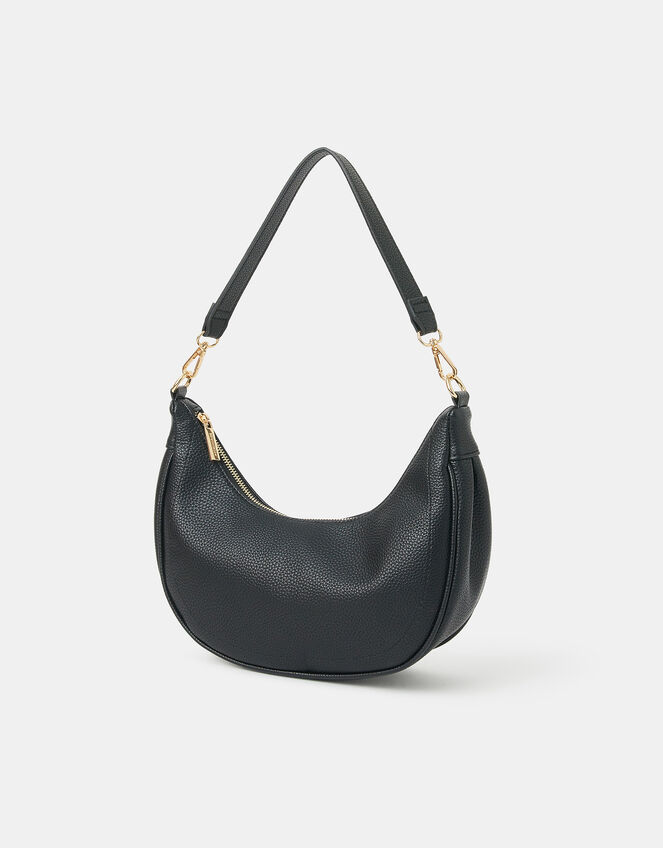 Crescent Shoulder Bag, Black (BLACK), large