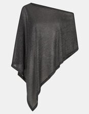 Shimmer Poncho, Black (BLACK), large