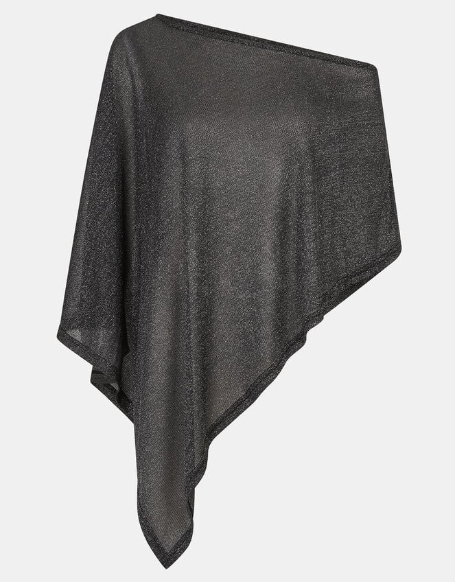 Shimmer Poncho, Black (BLACK), large