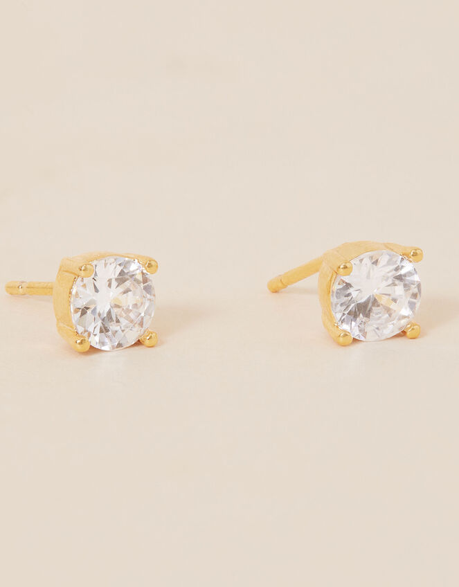 Gold-Plated Sparkle Stud Earrings , , large