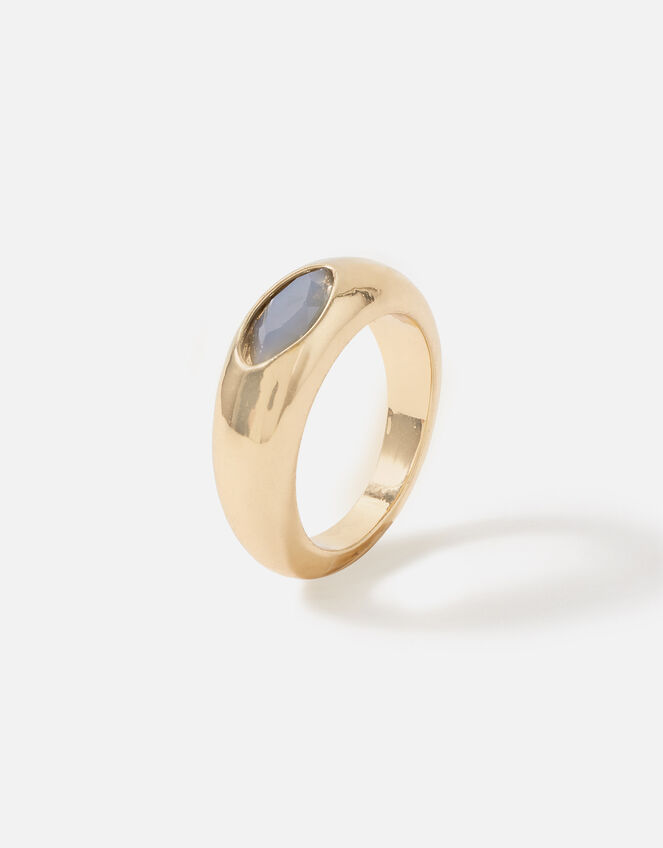 Berry Blush Signet Stone Ring, Grey (GREY), large
