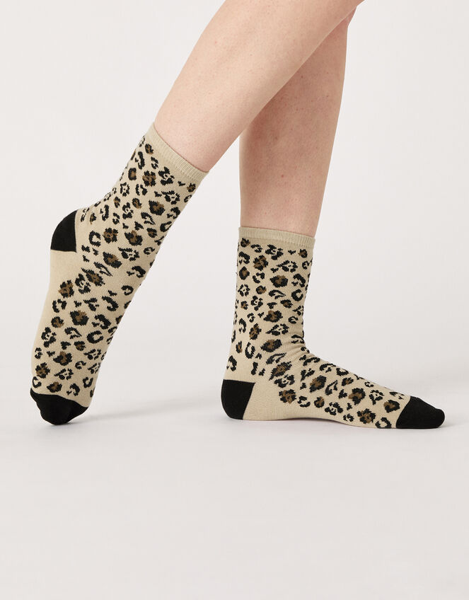Animal Print Ankle Sock Set, , large