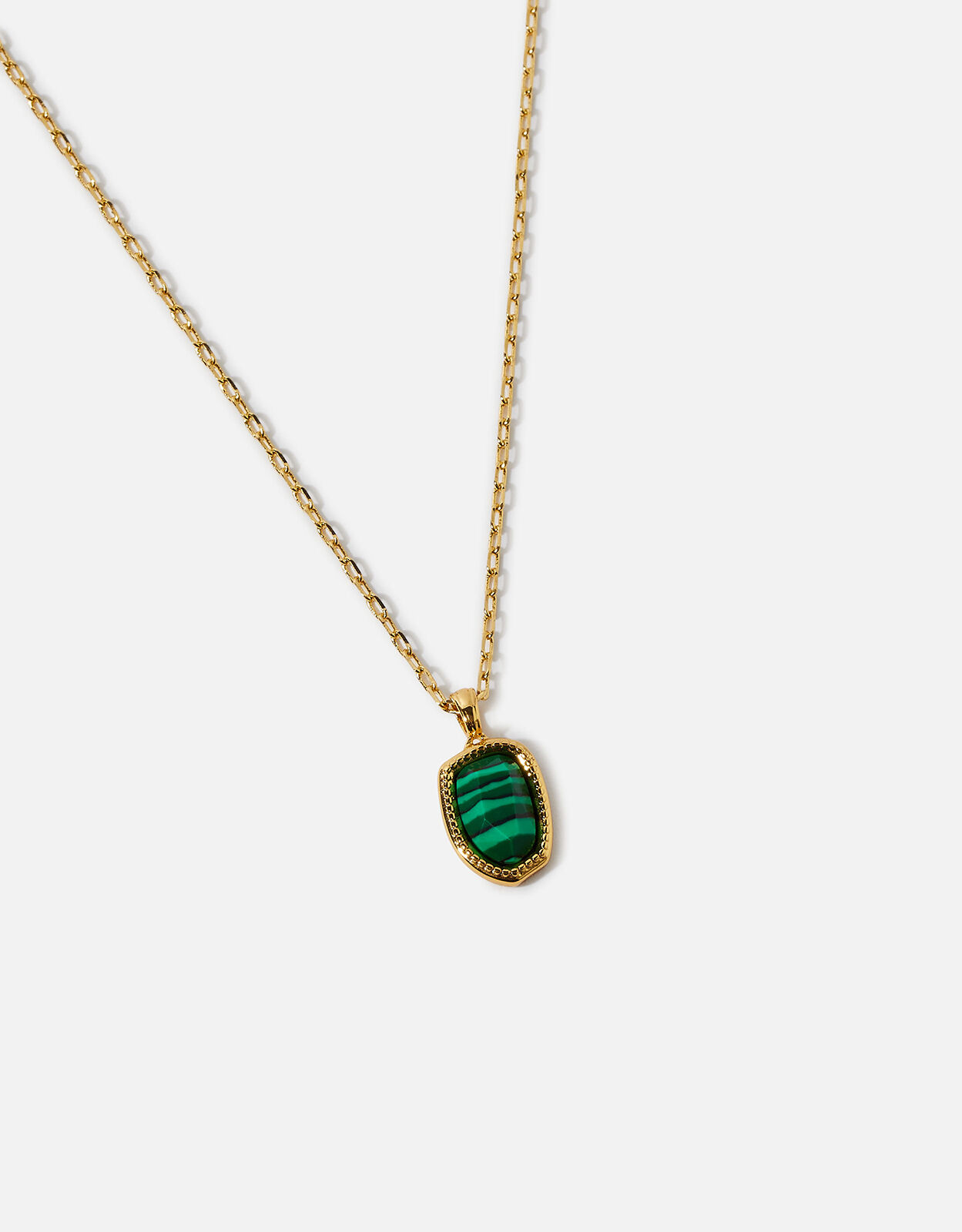 Malachite gold necklace clearance