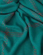 Wandsworth Check Print Scarf, , large
