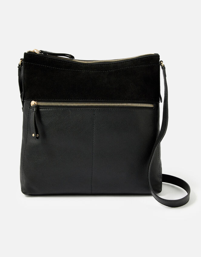 Large Leather Messenger Bag, , large