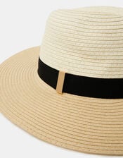 Straw Fedora Hat, , large