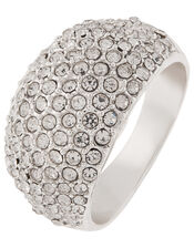 Chunky Pave Ring, White (CRYSTAL), large