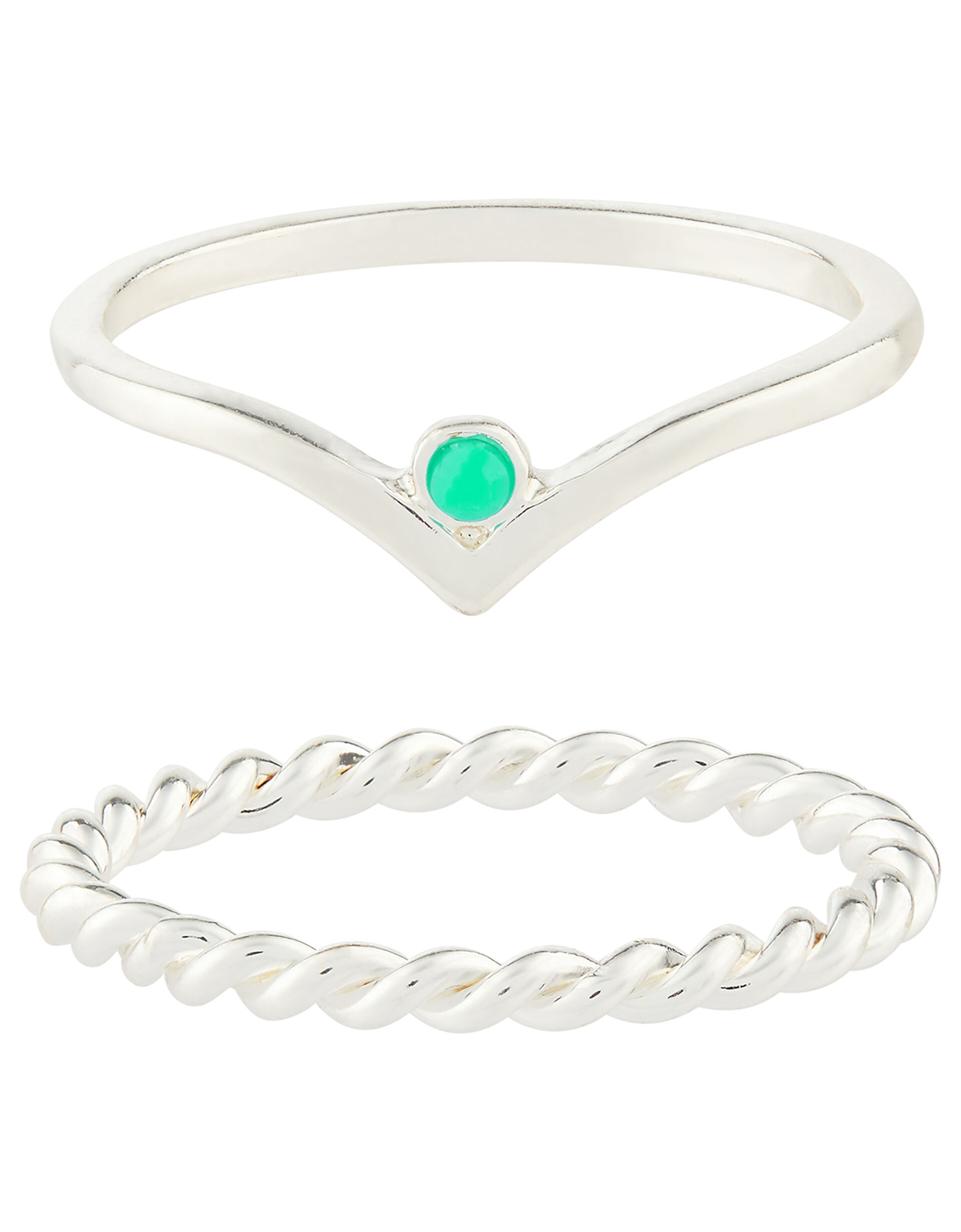 Wishbone Stacking Set, Silver (SILVER), large