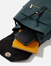 Drawstring Twist-Lock Backpack, Teal (TEAL), large