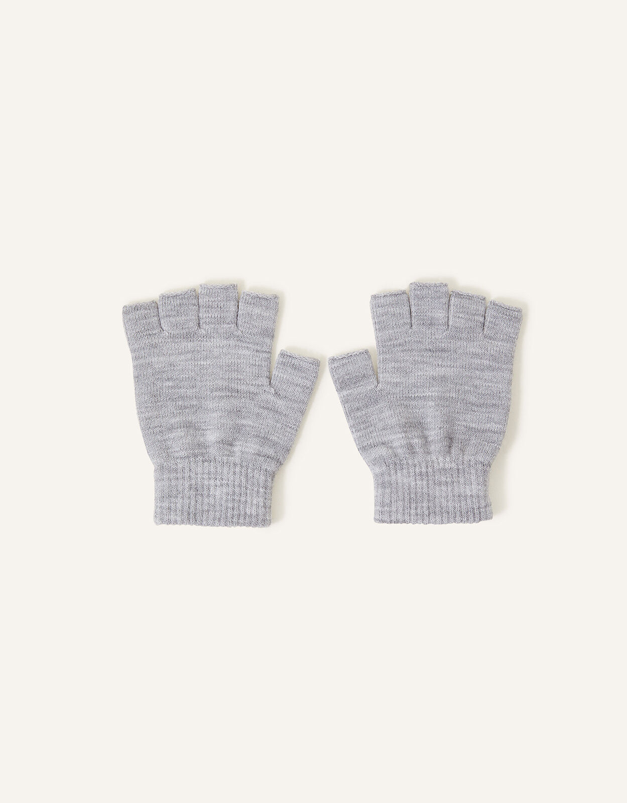 Plain Fingerless Gloves Grey Gloves Accessorize Global