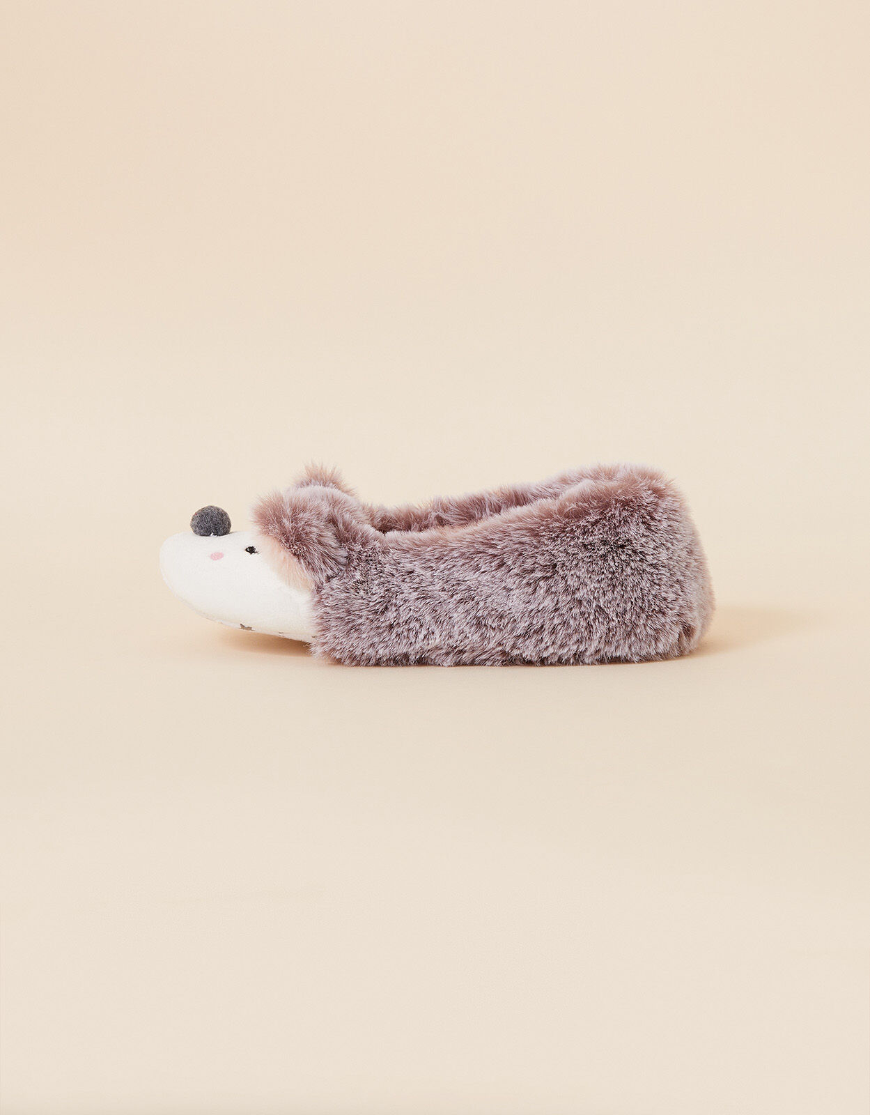 Girls Tiggy Hedgehog Slippers Mink Girls slippers Accessorize
