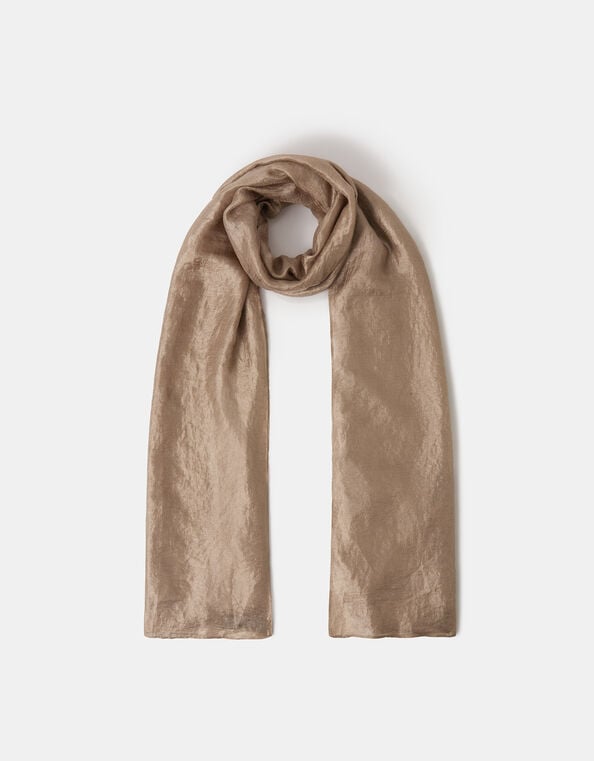 Lightweight Shimmer Scarf, Natural (CHAMPAGNE), large