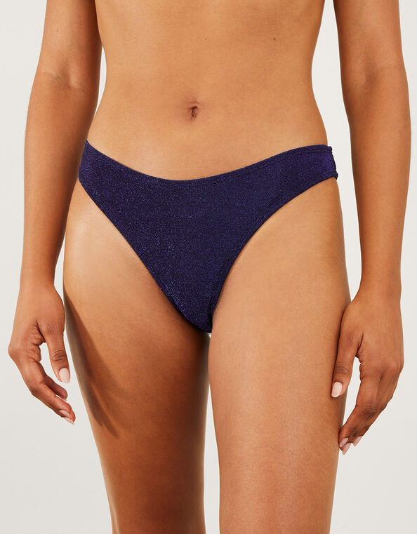 Shimmer Bikini Briefs, Blue (BLUE), large