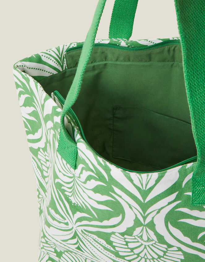 Ornamental Print Tassel Tote Bag, , large