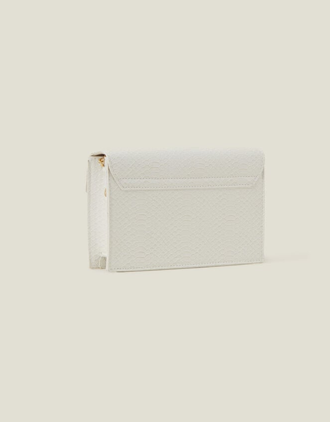 Envelope Cross-Body Bag, White (WHITE), large