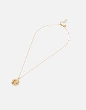 Gold-Plated Spinner Pendant Necklace, , large