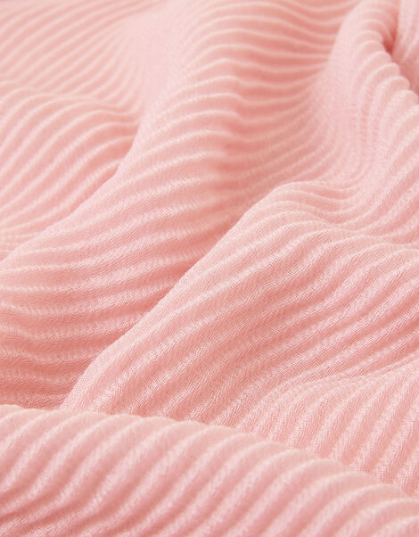 Lightweight Pleat Scarf Pink, Pink (PALE PINK), large