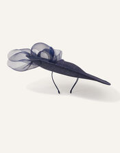 Antigoine Statement Flower Disc Fascinator, Blue (NAVY), large