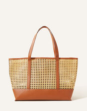 Large Rattan Shoulder Bag, , large