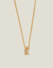 14ct Gold-Plated Sparkle Initial Necklace, Gold (GOLD), large