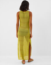 Sleeveless Knitted Maxi Dress, Green (OLIVE), large