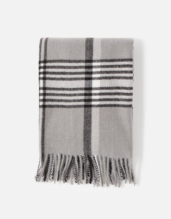 London Check Blanket Scarf, , large