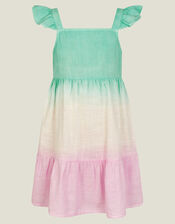 Girls Ombre Tiered Sun Dress, Multi (BRIGHTS MULTI), large