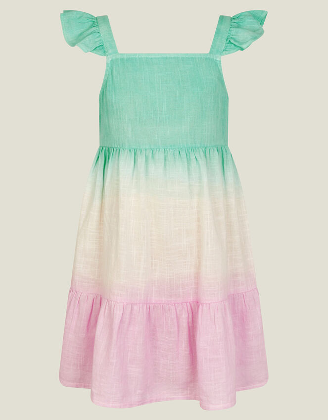 Girls Ombre Tiered Sun Dress, Multi (BRIGHTS MULTI), large