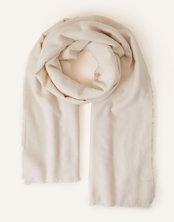 Grace Super-Soft Blanket Scarf, Natural (NATURAL), large