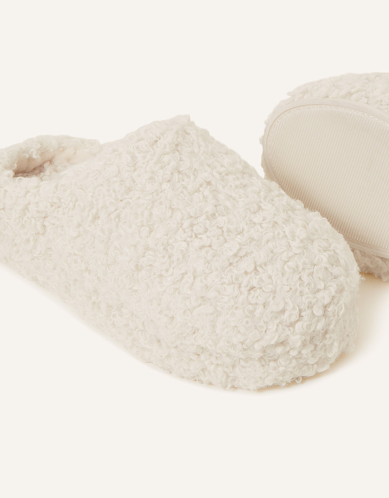 Cream mule best sale slippers