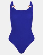 Seersucker Swimsuit , Blue (COBALT), large
