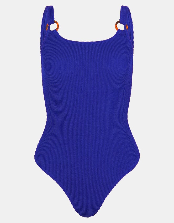 Seersucker Swimsuit , Blue (COBALT), large
