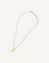 14ct Gold-Plated Arabic Initial Pendant Necklace - Q (Qaaf), , large