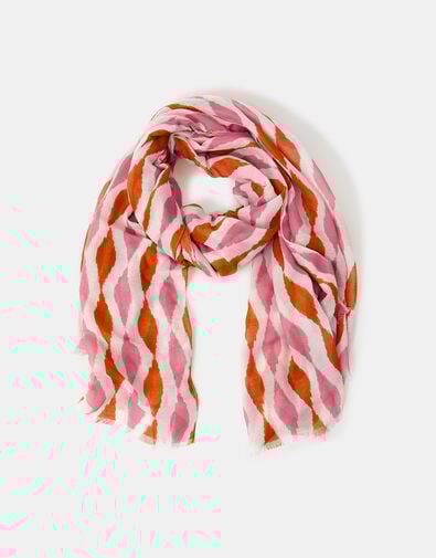 Twist Print Scarf, , large