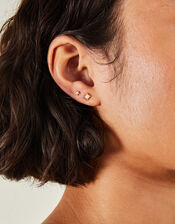 5-Pack 14ct Gold-Plated Irregular Earrings , , large