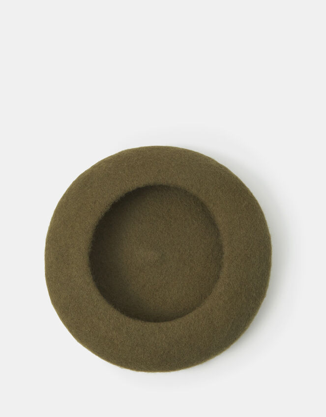 Wool Beret, Green (OLIVE), large