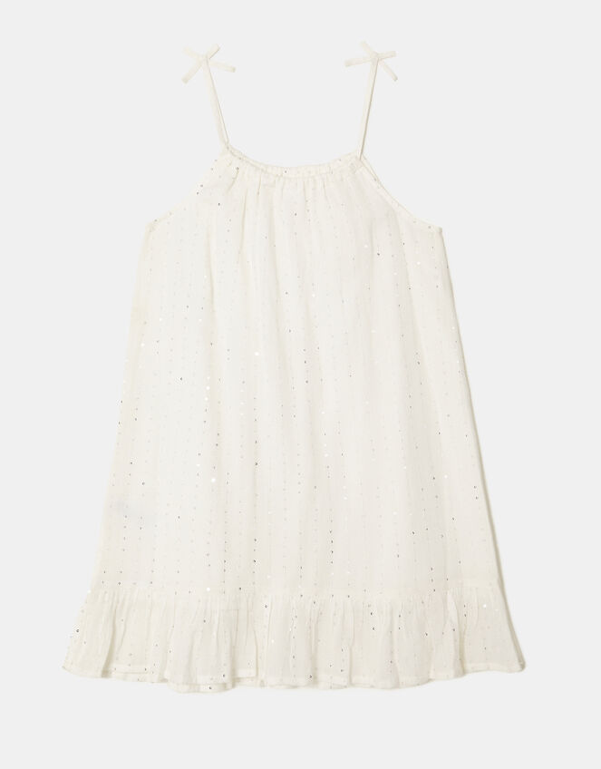 Sequin Dress, White (WHITE), large
