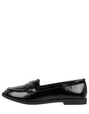 Crinkle Patent Loafers, Black (BLACK), large