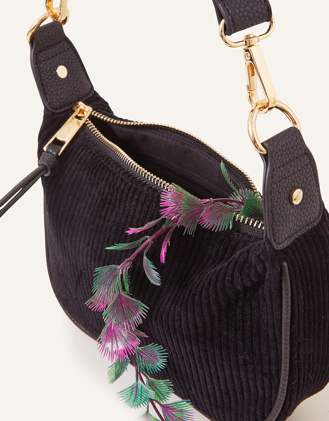 Mini Cord Shoulder Bag, Black (BLACK), large