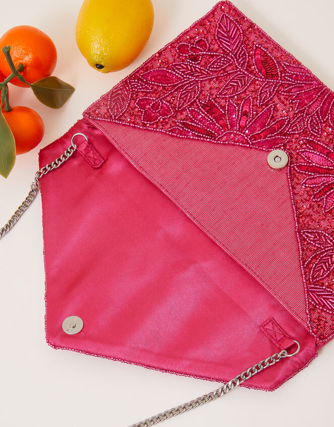 Tara Embellished Classic Clutch Bag, , large